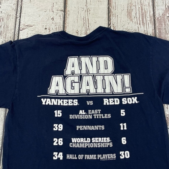 Vintage New York Yankees Beat Boston MLB Baseball Sports Tee Shirt - Picture 5 of 7